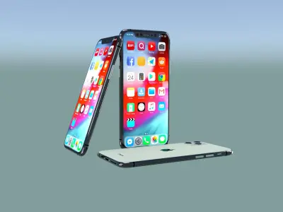 Iphone X max pro Low-poly 3D model