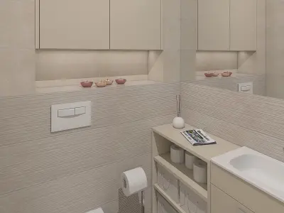 Simle wc room Free 3D model