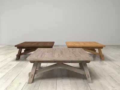 Benson Sawhorse Coffee Table 3D model