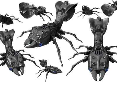   Ant  Robot  Sci-fi Low-poly 3D model