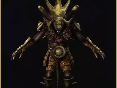 Ratkin Warlord Light Version Low-poly 3D model