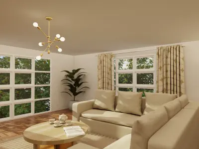 Living Room Interior design 3D model get