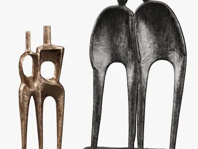 Decorative Set Metal-People 3D model