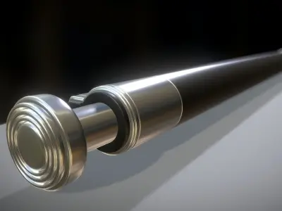 Pen black silver 3D model