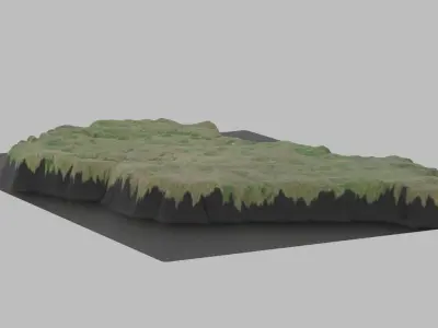 Hungary Map Country Low-poly 3D model