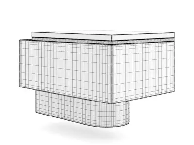 Square Toilet Bowl 3D model