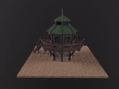 Small Tower PBR Low-poly 3D model