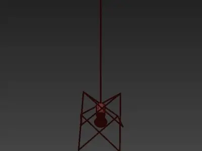 Simple Star Shaped Pendant Lights  Industrial 3D model