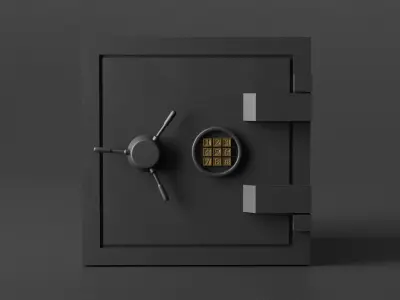 Metal Safe  Low-poly 3D model