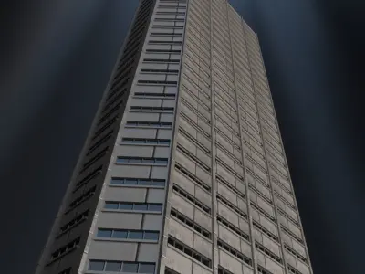 SKYSCRAPER CITY BUILDING 07 Low-poly 3D model