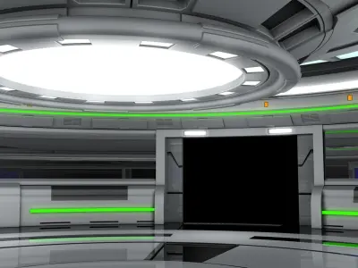 Sci Fi Interior 3D model 47