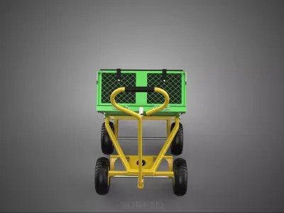 TIPPING TIPPER BED WAGON CART TROLLEY TRAILER MESH CLOTH POCKET 3D model