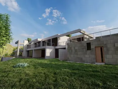 Casa Scene-villa-modern house 3D model 82