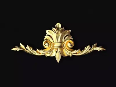 dekor golden ornament 3D model buy