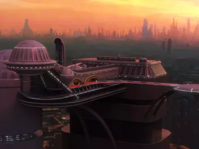 Coruscant Opera House - Star Wars - Sci-fi Building 3D model
