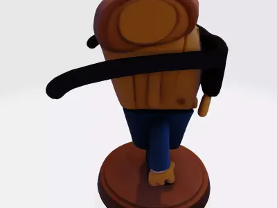  Stylized 3D Pizza Steave Printable Character 3D print model