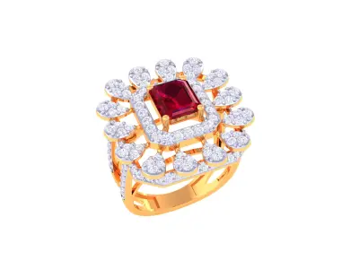 Women Ring MTL 3dm STL OBJ FBX Details 3D print model 6