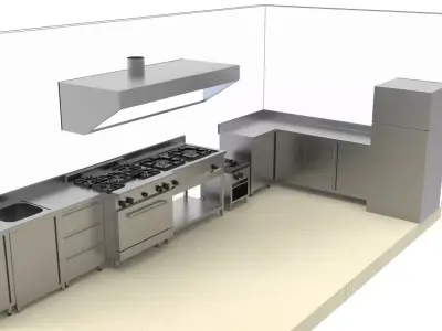 KITCHEN 80 3D model