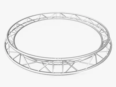 Circle Triangular Truss Full diameter 300cm 3D model