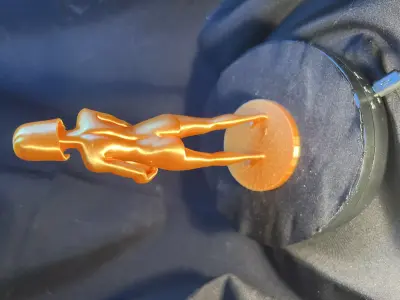 Space Bounty Hunter Cartoon Nude 3D print model