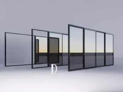 Sliding Metal Door - D 3D model