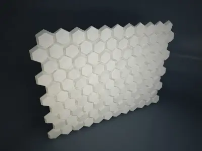 01 HEXAGON MOSAIC PATTERN WALL 3D model