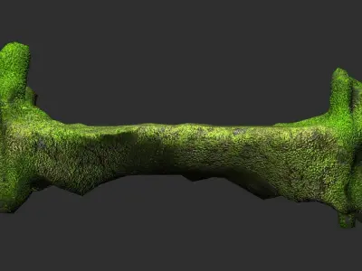 Stone Bridge - Moss 2 Low-poly 3D model