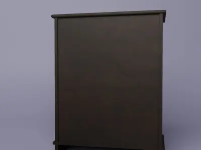 Wardrobe barn door cabinet 3D model