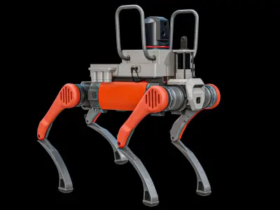  Firefighter Robot Unitree B2 Rescue Modification PBR 