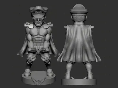 Bison Street Fighter joystick holder 3D print model