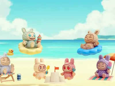 Labubu Have a Seat Series POP MART THE MONSTERS 3D Model Pack