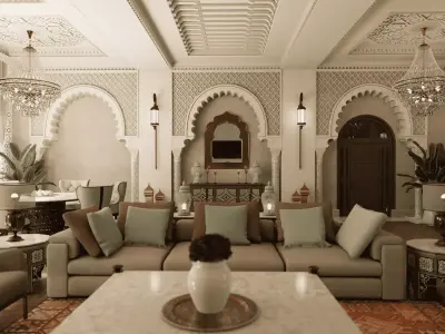 Morrocan style living room  3D model