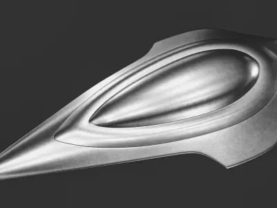 SciFi Spaceship Low-poly 3D model