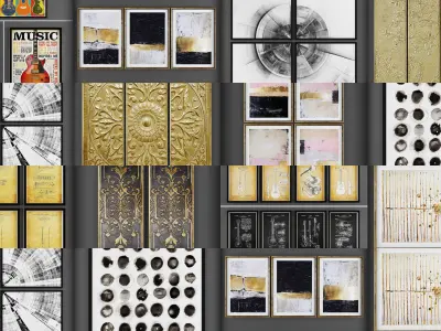 Collection of Picture Frames - 20 sets 3D Model Pack 2