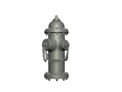 Old Fire Hydrant Urban environment prop 3D model