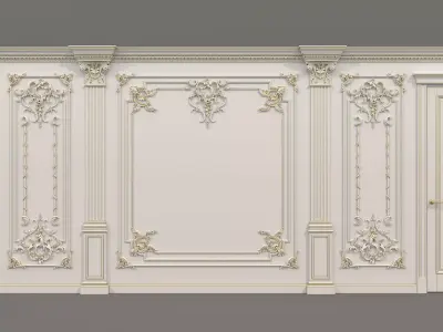 Wall Molding in Classic French style 31 3D model