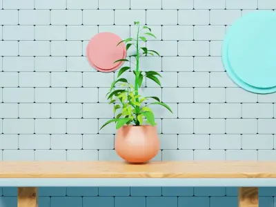 Unique Capsule Lantern Candle Lamp 3D Model Low-poly 3D model