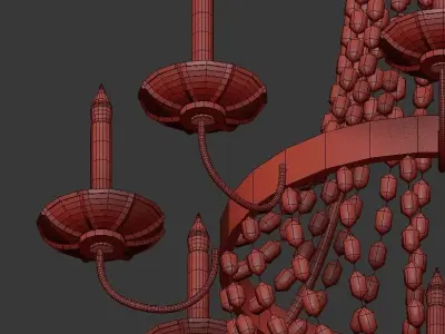 Paris Flea Market Large 8 Light Chandelier 3D model