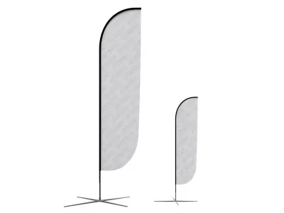 Feather flag 3DM021 3D model