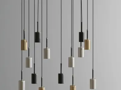 Suspended Rack Luminaire Ceiling Pendant 3D model