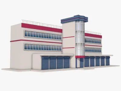 Warehouse industrial building 3D model