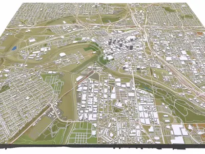 Cityscape Fort Worth Texas USA 3D model