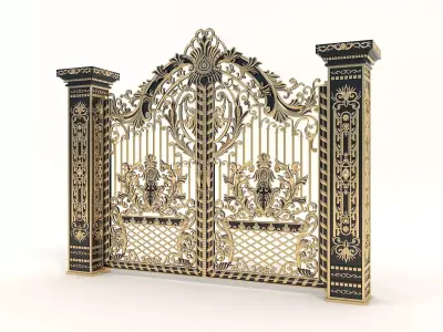 Classic European style Mansion Gate 2 3D model