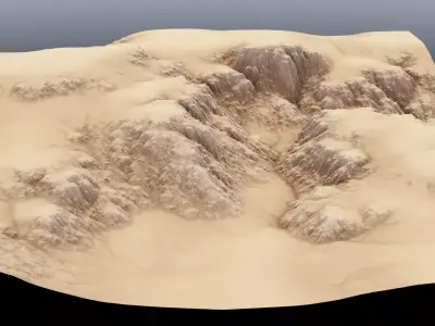 Canyon Cliff 03 3D model