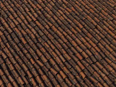 Tuscan Barrel Tile Roof Texture