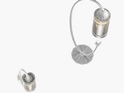 wall and floor eliptical lights 3D model