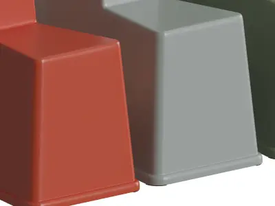 Stool-Tool styrofoam stools - 3D model