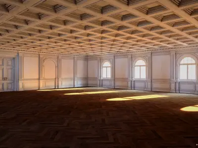 Neo Clasical VR Room Low-poly 3D model