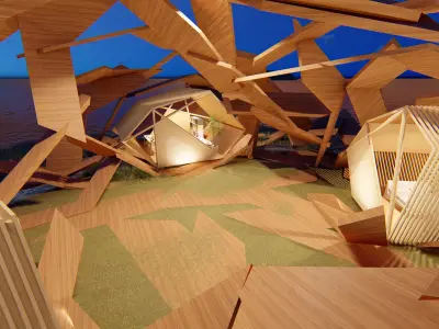 Shell Near Lake 3D model