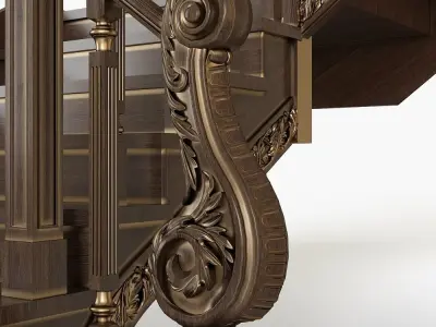 Stairs wooden - wooden Free 3D model